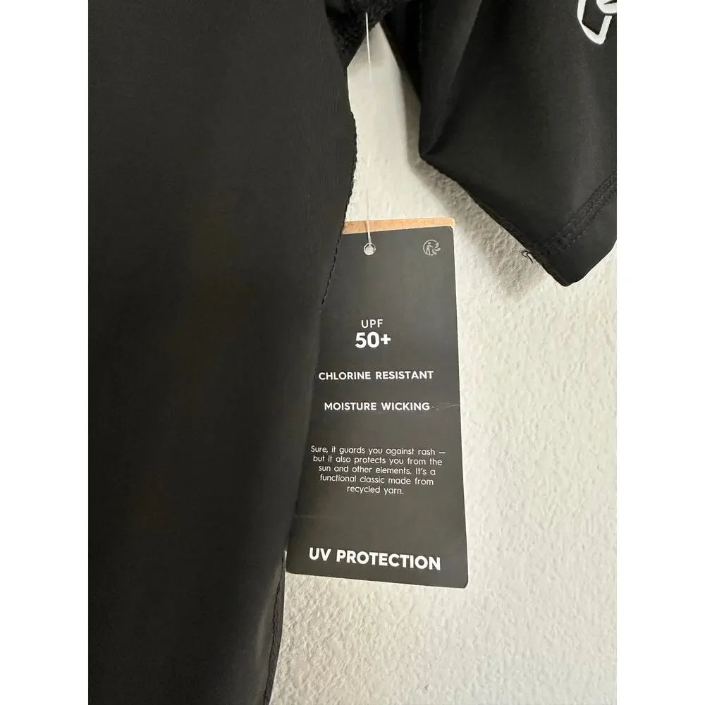 Quiksilver Black Short Sleeve Rash Guard size L/14